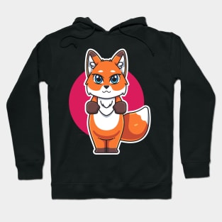 A cute fox cartoon illustration Hoodie